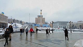 Plaza de la Independencia (Maidán) de Kiev (Ucrania).