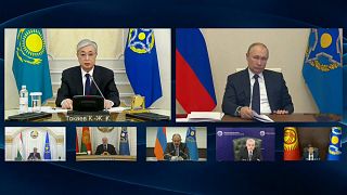 Kolektif Güvenlik Anlaşması Örgütü üye ülkelerinin liderleri, Kazakistan'daki olaylarla ilgili olağanüstü toplantı düzenlendi.