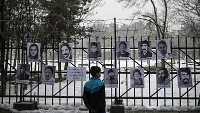 A public gallery, displaying over 1,000 portraits of Afghan war victims, in Kabul, Afghanistan, was ordered to be taken down by the Taliban