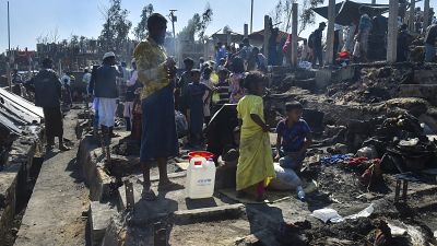 آتش سوزی در اردوگاه پناهجویان روهینگیا در جنوب بنگلادش
