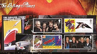 Uma das images de divulgação da edição comemorativa dos 60 anos dos Rolling Stones do Royal Mail