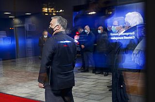 Hungary's Prime Minister Viktor Orban leaves at the end of an EU Summit in Brussels on Friday, December 27