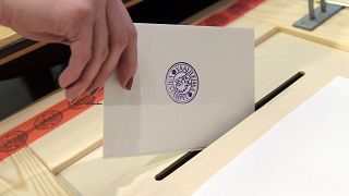 File picture of ballot being cast in Finnish election