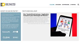 Capture du site web "De Facto", le 11 janvier 2022