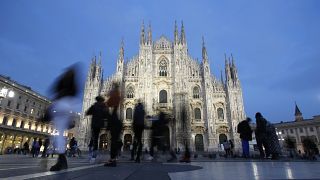 The assaults allegedly took place at the famous Cathedral Square in the centre of Milan.