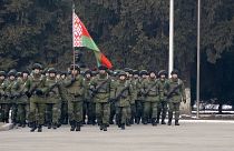 Белорусские военные в составе миротворческого контингента ОДКБ в Казахстане