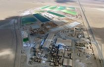 L'usine de traitement de la mine de lithium dans le désert d'Atacama, Chili, photo du 26 décembre 2016