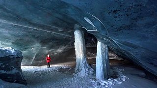 Switzerland's 20-metre tall ice cave is situated above the small village of Les Diablerets