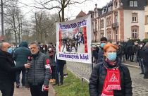 Frankfurt'ta Yusuf Yerkel protestosu