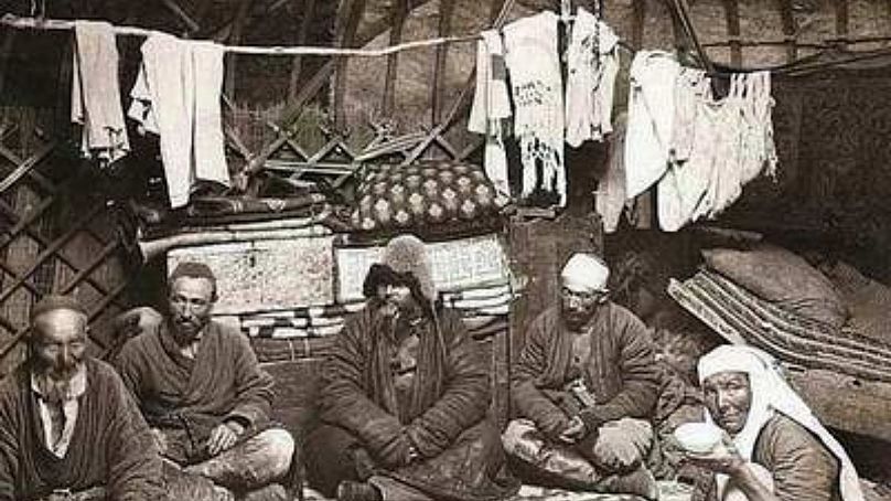 Kazah falusi életkép, 1899