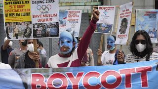 Endonezya'da 2022 Pekin Olimpiyat Oyunları karşıtı 'Uygur' protestosu