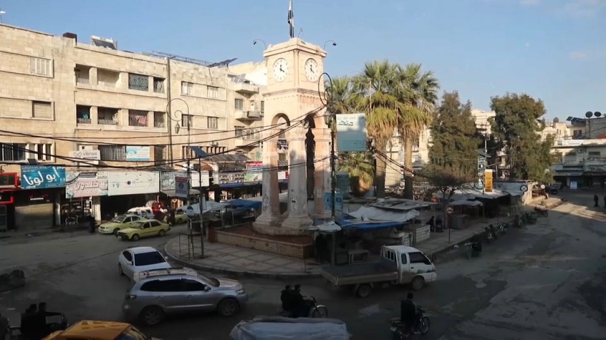مدينة إدلب في سوريا. 