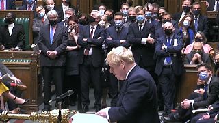 Britain's opposition leader urges Boris Johnson to resign