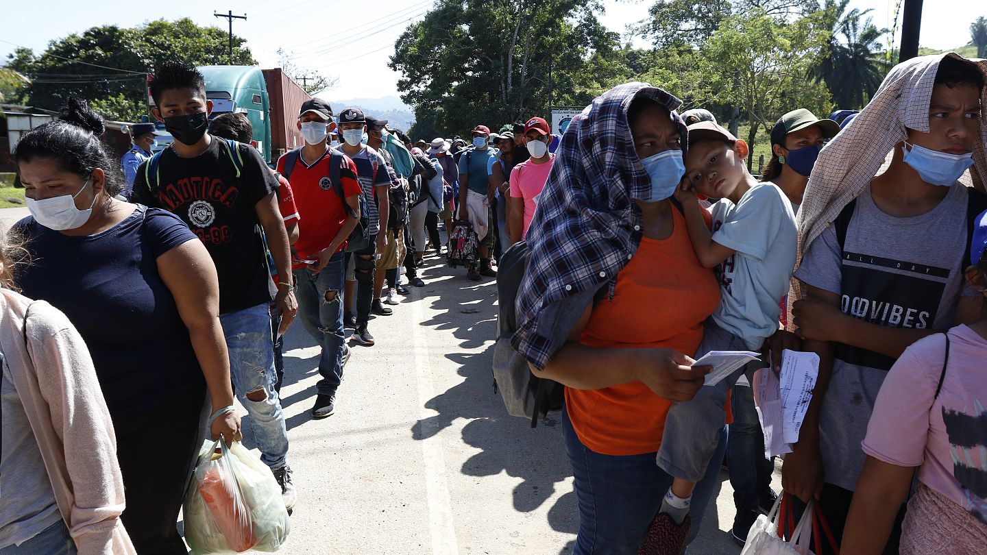 Choques en Guatemala en la primera caravana de migrantes del a o