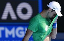 Novak Djokovic à Melbourne, en Australie, jeudi 13 janvier 2022.