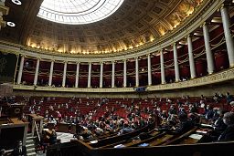 Parliament members attend a session of questions to the Government at the French National Assembly in Paris
