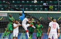 صورة من مباراة تونس وموريتانيا في كأس الأمم الإفريقية