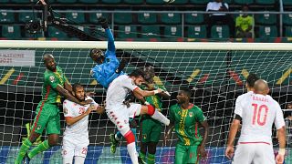صورة من مباراة تونس وموريتانيا في كأس الأمم الإفريقية