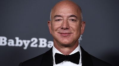 Jeff Bezos arrives at the Baby2Baby Gala at the Pacific Design Center on Nov. 13, 2021, in West Hollywood, Calif. 