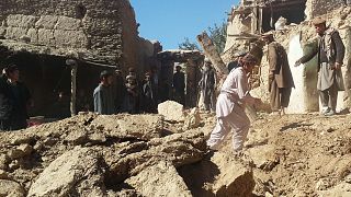 عکس آرشیوی از زمین لرزه سال ۲۰۱۵ در افغانستان