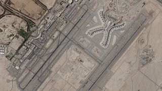 In a satellite photo by Planet Labs PBC, Abu Dhabi International Airport is seen Dec. 8, 2021.