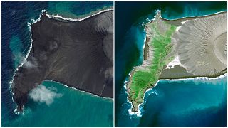 صور الأقمار الصناعية تظهر أضرارا جسيمة في أرخبيل تونغا بعد تسونامي