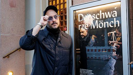 Russian director Kirill Serebrennikov poses after a press conference in Hamburg, Germany, on January 14, 2022.