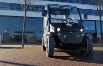 Imperium's prototype driverless taxi that can be driven remotely to meet its next passenger.