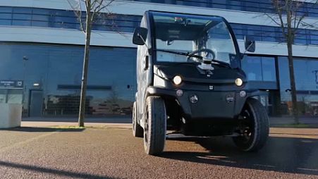 Imperium's prototype driverless taxi that can be driven remotely to meet its next passenger.