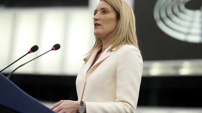 Parlement europ en Roberta Metsola promet de  mettre sa 