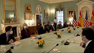 Reunión en Washingto entre el secretario de Estado de Estados Unidos Antony Blinken y el ministro de Exteriores de España José Manuel Albares