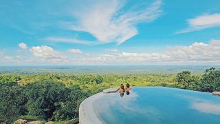 The view over the rainforest from the Origins Lodge pool