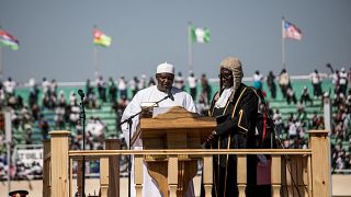 Gambia's Barrow sworn in for second presidential term 