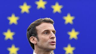 President Macron delivered his speech before the European Parliament in Strasbourg.