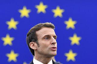 President Macron delivered his speech before the European Parliament in Strasbourg.