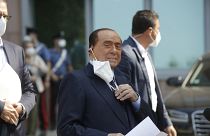 Archives : Silvio Berlusconi quittant l'hôpital San Raffaele de Milan, le 14/09/2020