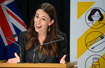 New Zealand Prime Minister Jacinda Ardern addresses a post Cabinet press conference at Parliament in Wellington, New Zealand, Monday, Nov. 22, 2021.