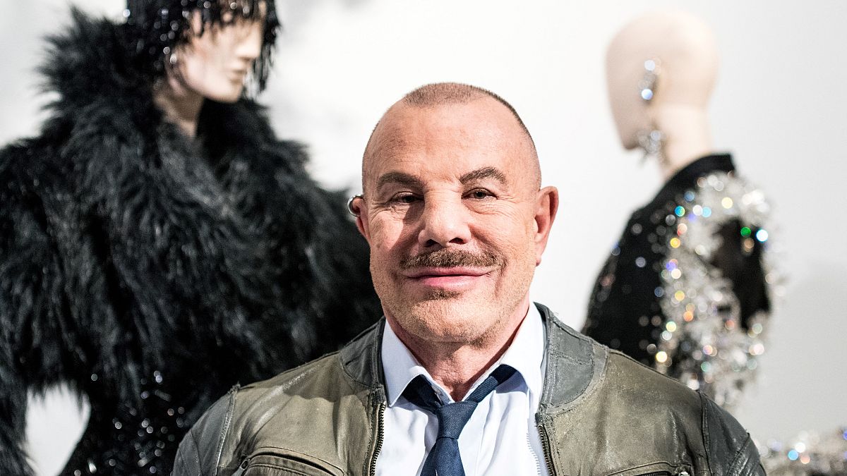 French fashion designer Thierry Mugler poses during the presentation of his exhibition "Couturissime" at the Montreal Museum of Fine Arts. 2019