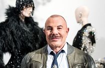 French fashion designer Thierry Mugler poses during the presentation of his exhibition "Couturissime" at the Montreal Museum of Fine Arts. 2019
