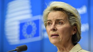 Archives : la présidente de la Commission européenne, Ursula von der Leyen, le 17 décembre 2021 à Bruxelles