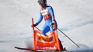 Sofia Goggia nel SuperG di Cortina, 23 gennaio 2022.