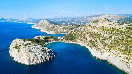 Arial view of Rhodes