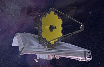 An artist's rendering provided by Northrop Grumman via NASA shows the James Webb Space Telescope.