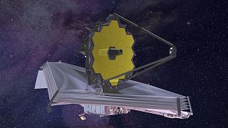 An artist's rendering provided by Northrop Grumman via NASA shows the James Webb Space Telescope.