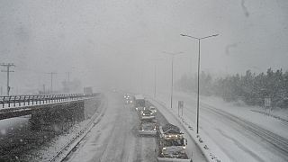Yunanistan'da kar fırtınası