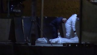 Los cuerpos de algunos de los migrantes muertos frente a Lampedusa