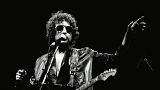 Bob Dylan performs to 40,000 fans in Colombes Olympic stadium, Paris during his 1981 tour