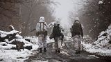 سربازان ارتش اوکراین در مرز روسیه
