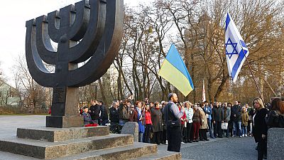 Archives : cérémonie du souvenir du massacre de Babi Yar - Kiev (Ukraine), le 13/04/2018