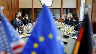 Annalena Baerbock, Foreign Minister of Germany, and her counterpart from the United States, Antony Blinken meet for bilateral talks at the Federal Foreign Office in Berlin